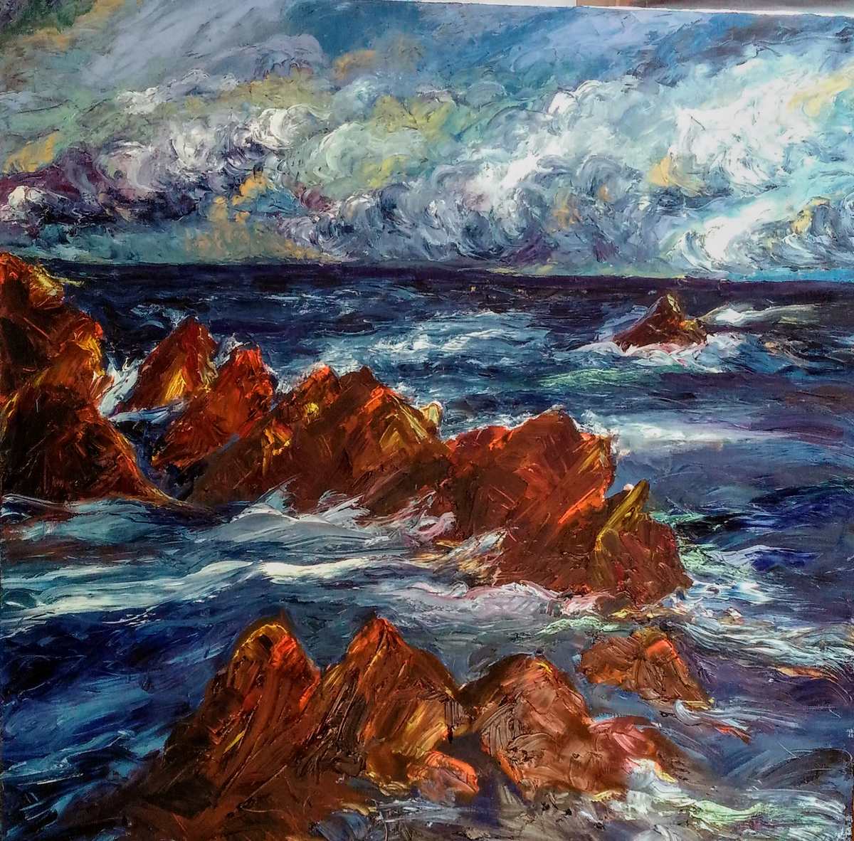 Esterel huile sur toile,Tableaux contemporains,artiste peintre Florence 
GAUTIER,oeuvre contemporaine.