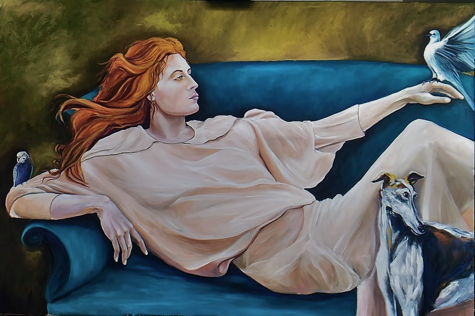 La rousse,Tableaux contemporains,artiste peintre Florence
GAUTIER,oeuvre contemporaine.