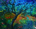 J'ai un arbre qui pousse dans ma tte 2015,acrylique sur toile. Artiste 
peintre Florence Gautier.