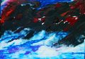 l'autre rive 50x70 acrylique,tableau d'Artiste peintre Florence Gautier.