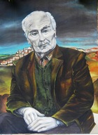 Monsieur Bataille,huile sur canevas,artiste peintre Florence Gautier.