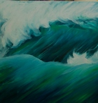 Vague 2013,huile sur toile.Artiste peintre Florence Gautier.