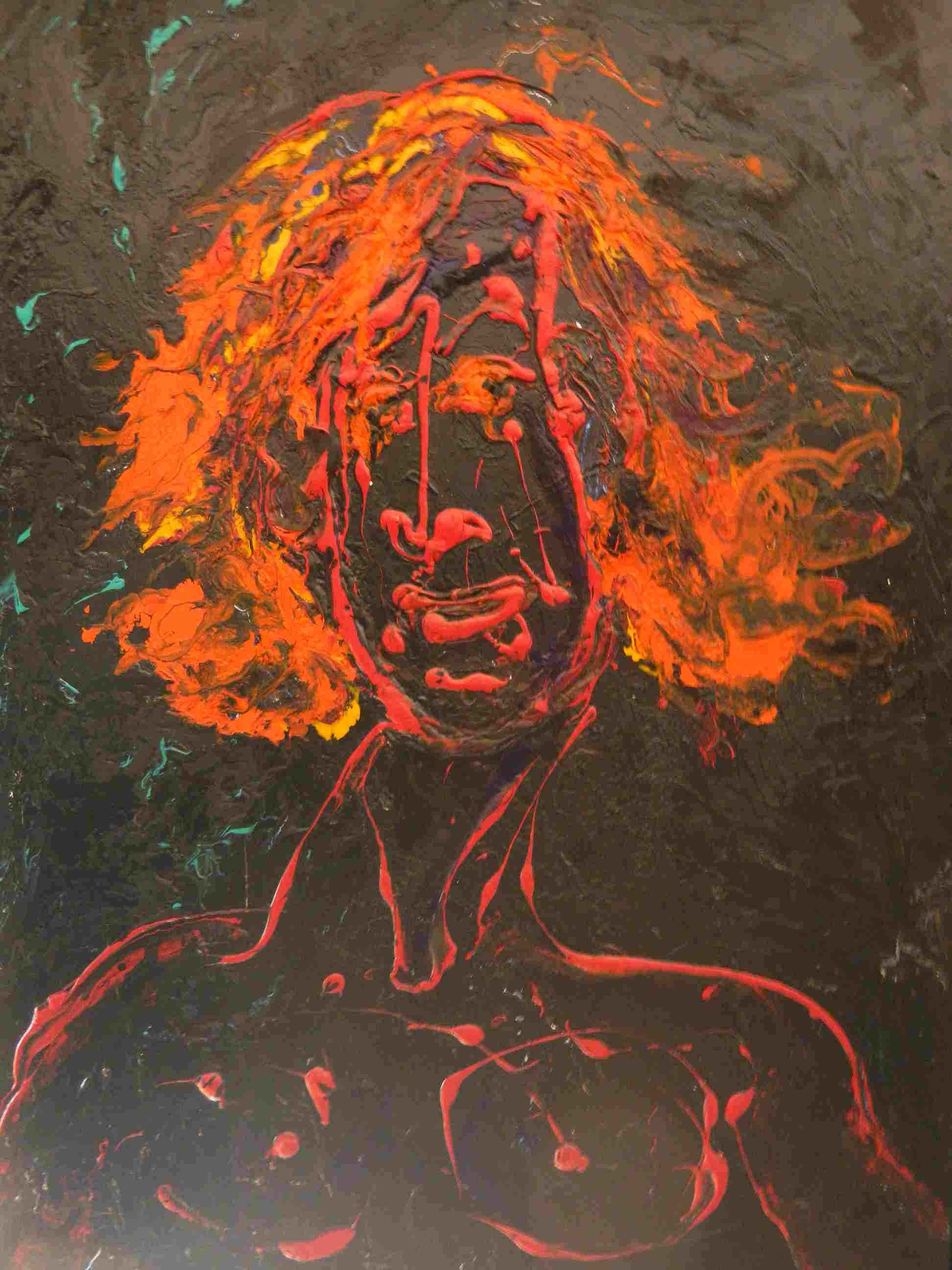 Autoportrait-2015,acrylique sur toile.Artiste peintre Florence Gautier.