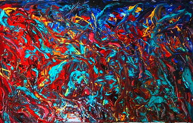 C'etait l tout prs.,acrylique sur toile.Artiste peintre Florence Gautier.