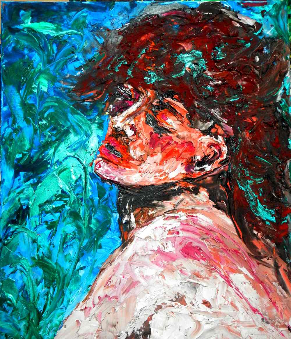  Lili la soeur de Marilou-2015,acrylique sur toile.Artiste peintre expressionniste Florence 
Gautier.
