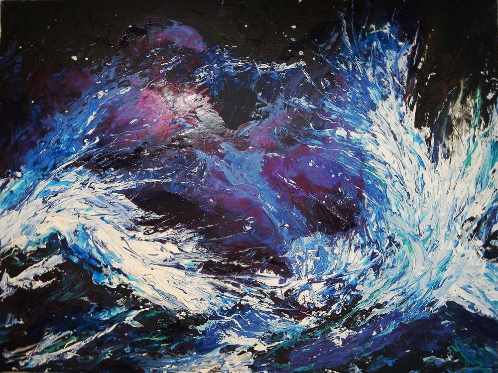  Splash-1,acrylique sur toile.Artiste peintre Florence Gautier.