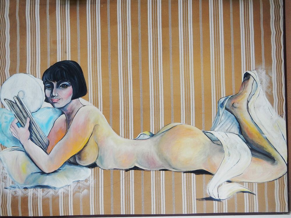  Femme nue,huile sur canevas,artiste peintre Florence Gautier