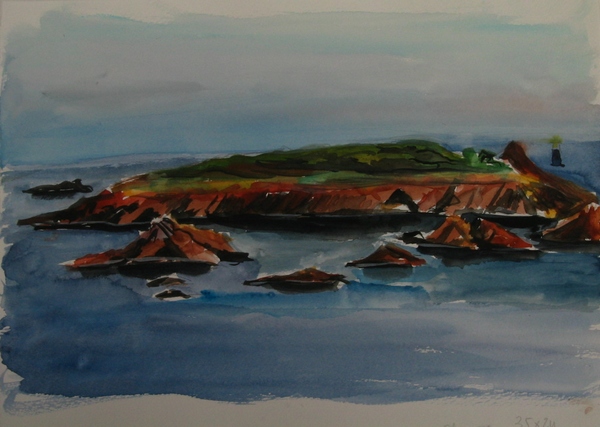 crpuscule,Peintre de Marines,peinture aquarelle sur papier,Marine