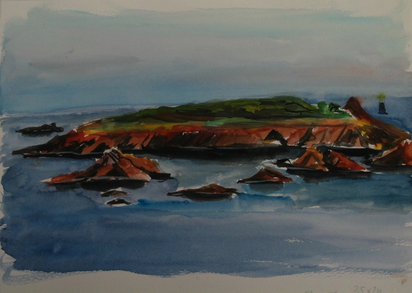 crpuscule,Peintre de Marines,peinture aquarelle sur papier,Marine