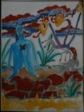  L'origine, Aquarelle sur papier,artiste peintre, aquarelles