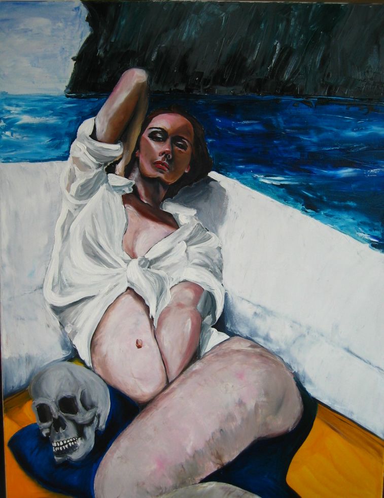  La mort est plus acceptable quand on est fatigué,huile sur toile.Artiste peintre Florence Gautier.