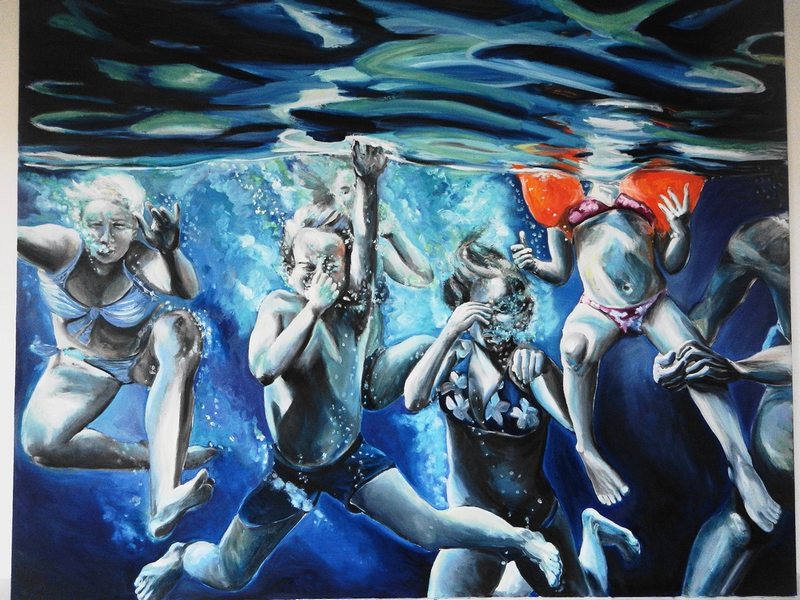  Tableau peinture sous marine