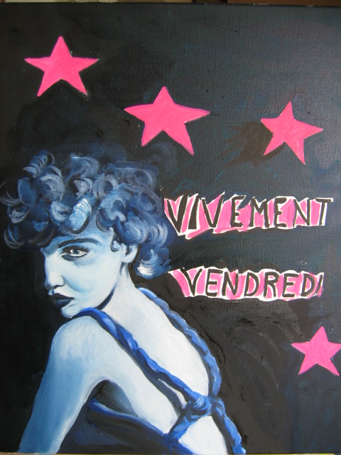  Vivement-vendredi,Huile sur toile 46 x 55,artiste peintre expressionniste 
Florence Gautier.