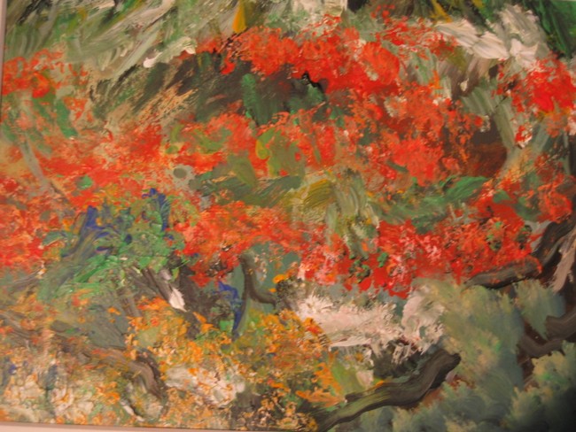 Le Jardin sauvage,acrylique sur papier.Artiste peintre Florence Gautier.