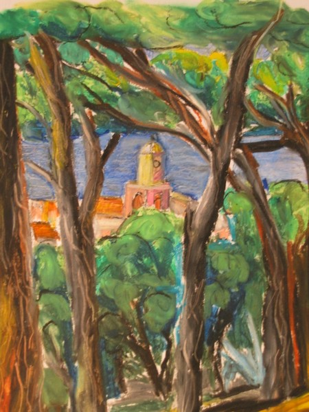 Saint-Tropez,huile sur toile.Artiste peintre Florence Gautier.