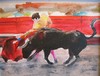 Tableaux de corrida,toile de corrida,repr�sentation corrida.